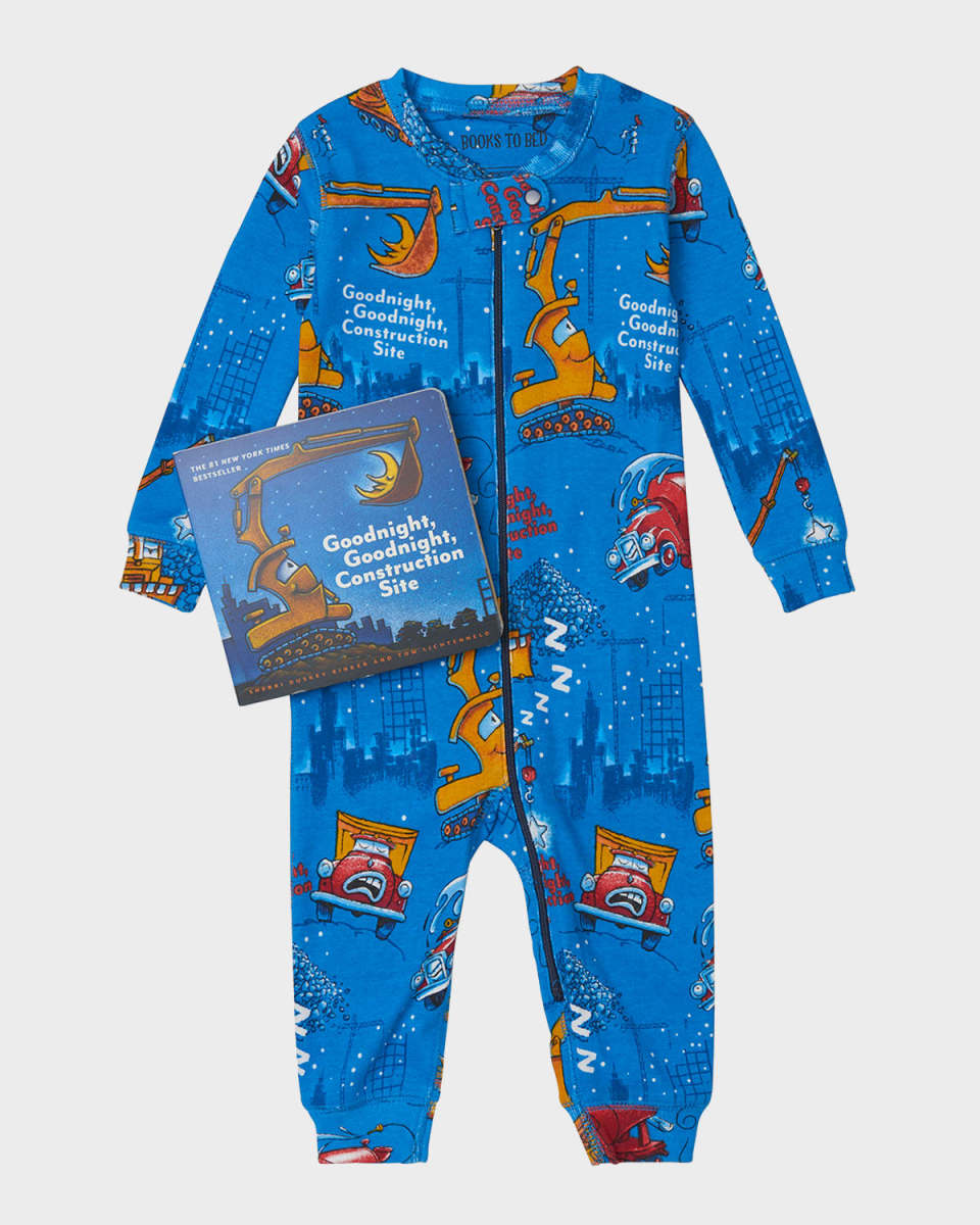 Kid's Goodnight Goodnight Construction Site Pajama Gift Set, Size 6-24